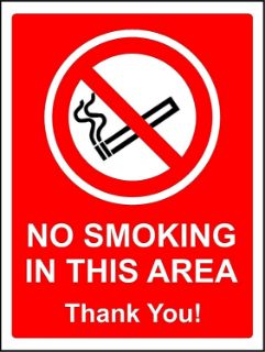 Picture of No smoking in this area 