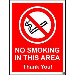 Picture of No Smoking In This Area Sign