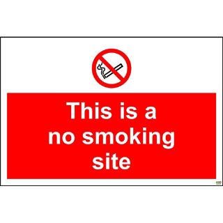 Picture of This Is A No Smoking Site Safety Sign