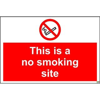 Picture of This Is A No Smoking Site Sign 