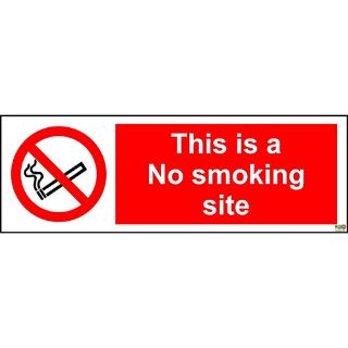 Picture of Construction Site Safety This Is A No Smoking Site Safety Sign 