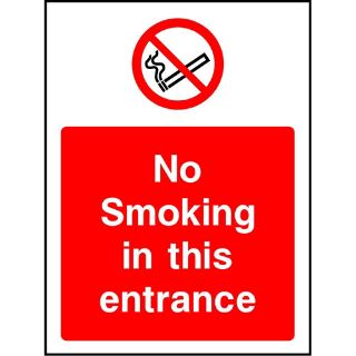Picture of "No Smoking In This Entrance" Sign 