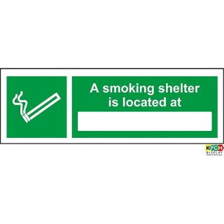 Picture of A Smoking Shelter Is Located At Sign 