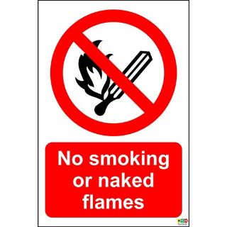 Picture of No Smoking Of Naked Flames Sign