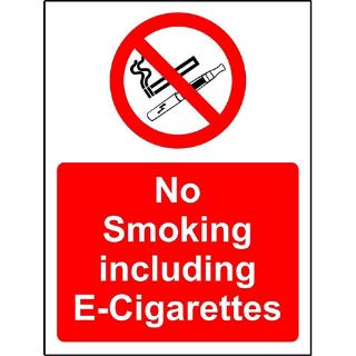 Picture of No Smoking Including E-Cigarettes Safety Sign