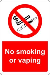 Picture of No smoking or vaping e-cigarette 