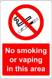 Picture of No smoking or vaping in this area 