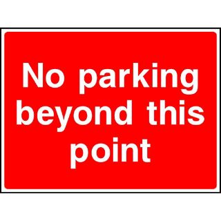Picture of "No Parking Beyond This Point" Sign 