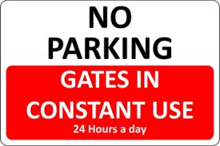 Picture of No parking gates in constant use 24 hours a day 