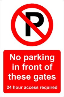 Picture of No parking in front of these gates 24 hour access required 