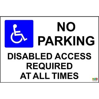 Picture of No Parking Disabled Access Required Sign