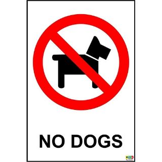Picture of No Dogs Safety Sign -