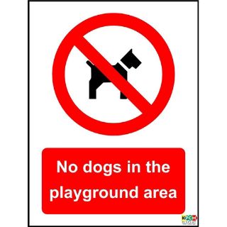Picture of No Dogs In The Playground Area Sign