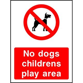 Picture of " No Dogs Children Play Area" Sign