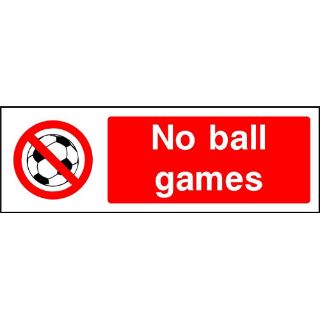 Picture of "No Ball Games" Sign