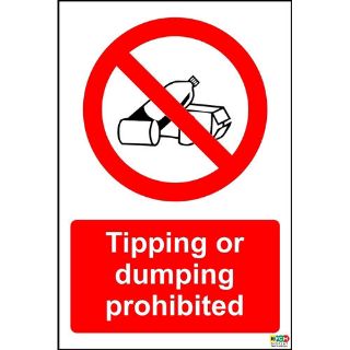 Picture of Tipping Or Dumping Prohibited Sign