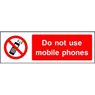 Picture of "Do Not Use Mobile Phones" Sign 