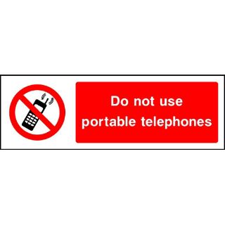 Picture of "Do Not Use Portable Telephones" Sign 