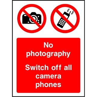 Picture of "No Photography-Switch Of All Camera Phones" Sign 