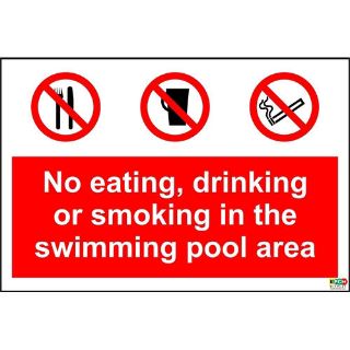 Picture of No Eating, Drinking Or Smoking In The Swimming Pool Area