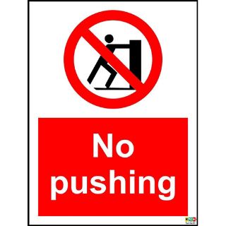 Picture of No Pushing Sign 