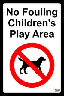 Picture of Dogs No fouling. Childrens play area