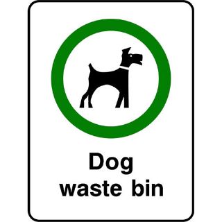 Picture of "Dogs Waste Bin" Sign 
