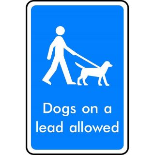 Picture of "Dogs On A Lead Allowed" Sign 