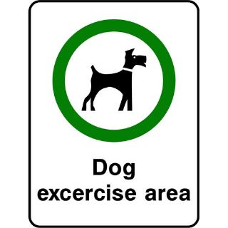 Picture of "Dog Exercise Area" Sign 