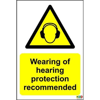 Picture of Wearing Of Hearing Protection Recommended Sign