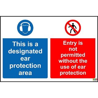 Picture of This Is A Designated Ear Protection Area Safety Sign