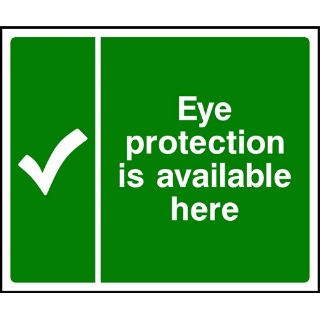 Picture of "Eye Protection Is Available Here" Sign 