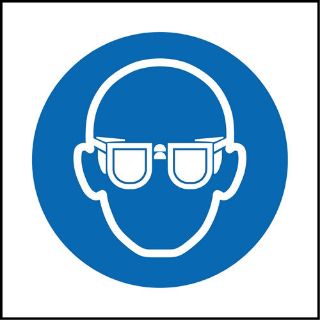 Picture of "Protective Goggles Picture Symbol" Sign 