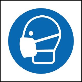 Picture of "Face Mask Picture Symbol" Sign 