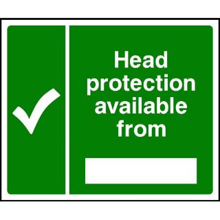 Picture of "Head Protection Available From " Sign 