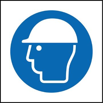 Picture of "Helmet Picture Symbol" Sign 