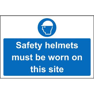 Picture of Safety Helmets Must Be Worn On This Site Safety Sign 