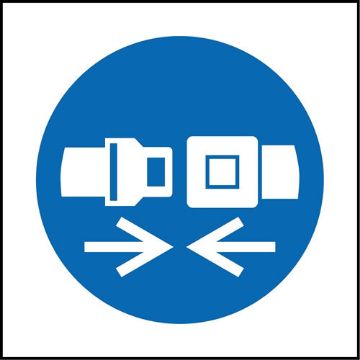 Picture of "Safety Belts Picture Symbol" Sign 