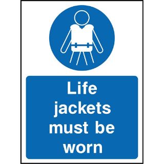 Picture of "Life Jackets Must Be Worn" Sign 