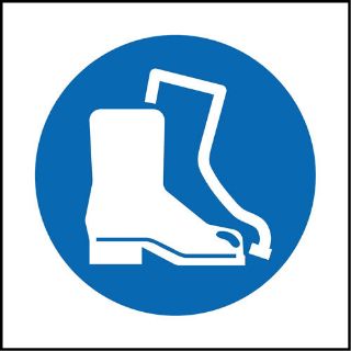Picture of "Protective Footwear Picture Symbol" Sign 