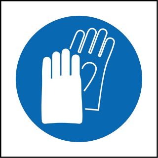 Picture of "Protective Gloves Picture Symbol" Sign 