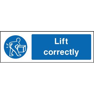 Picture of "Lift Correctly" Sign 