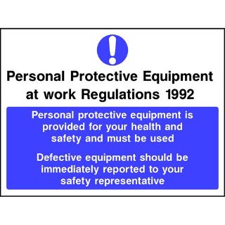 Picture of "Personal Protective Equipment Is Provided For Your Health And Safety And Must Be Used" Sign 