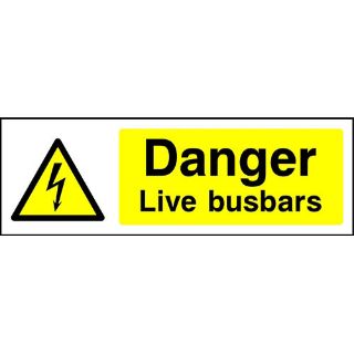 Picture of " Danger Live Bushbars" Sign 