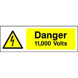 Picture of " Danger 11,000 Volts" Sign 