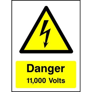 Picture of "Danger 11,000 Volts" Sign 