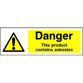 Picture of "Danger This Product Contains Asbestos" Sign