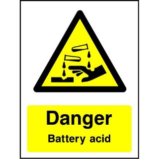 Picture of "Danger Battery Acid" Sign 