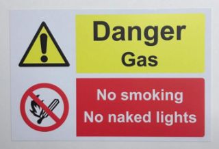 Picture of Danger gas no smoking no naked lights 