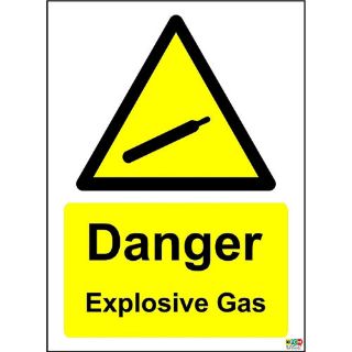 Picture of Danger Explosive Gas Safety Sign